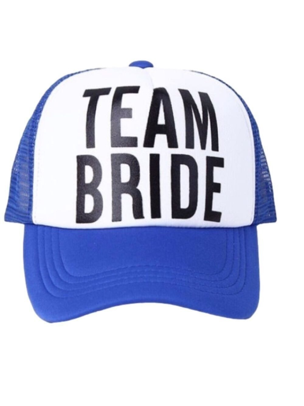 Bachelorette Blue and White TEAM BRIDE Trucker Hat